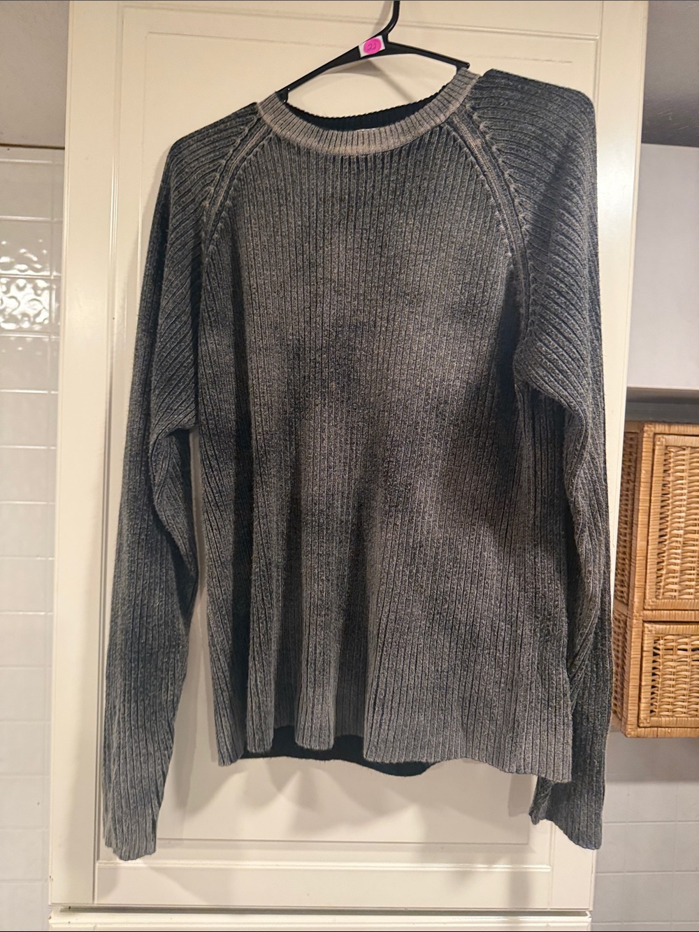 Be ethic Men's Grey Ribbed Crewneck Sweater size medium 8:5